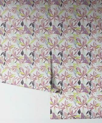 Vanilla Moth Fresh Motif Wallpaper Colorful Fun Milton King