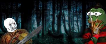Wallpaper Halloween Pepe Meme Freddy Krueger Leatherface