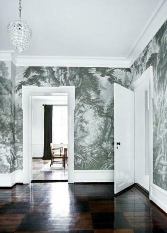Design Hand Painted Wallpaper With Grisaille Color Competitive Price