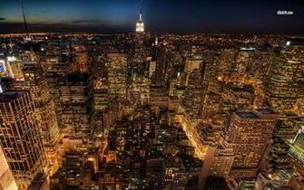 Manhattan At Night Wallpaper World