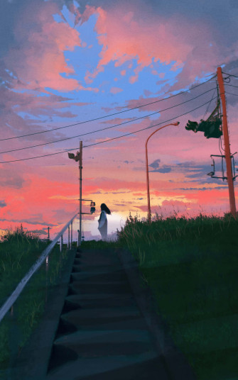 Anime Sunset Wallpaper