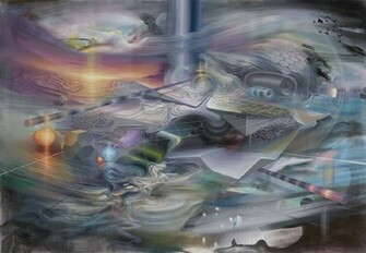 Psychedelic Landscape Background