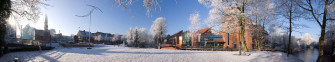 Triple Screen Multi Monitor Multiple Winter Hiver Landscape