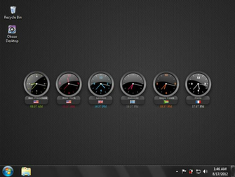 Time Zones Clock Wallpaper Full Screenshot