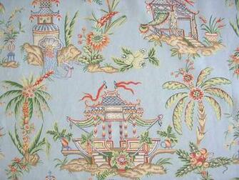 Remnant Thibaut Tea House Blue 1yd Monstermarketplace