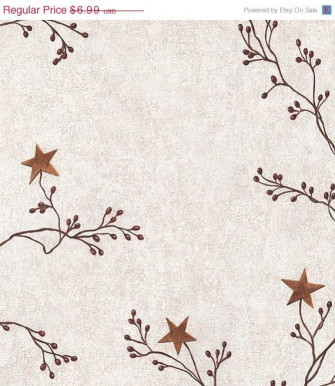 Primitive Wallpaper Rustic Vine And Berry By Wallpaperyourworld