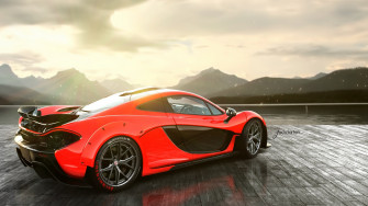 Awesome Mclaren P1 Rear Wallpaper