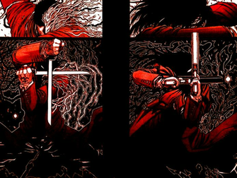 Alucard Hellsing Ultimate Bayonet Gun Cross Anime HD Wallpaper