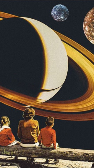 Space Phone Background Retro Futurism Art Psychedelic