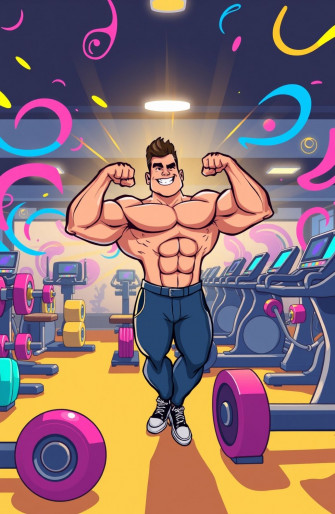 Cartoon Bodybuilding Wallpaper