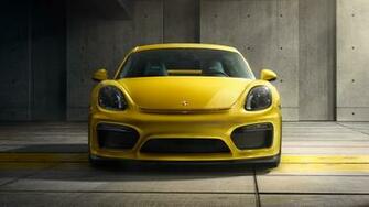 Porsche Cayman Gt4 Yellow Car Sport Autos Fahrzeug