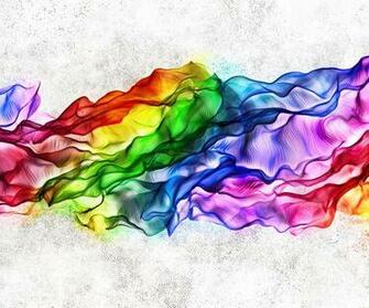 Colorful Colors Rainbow Silk White
