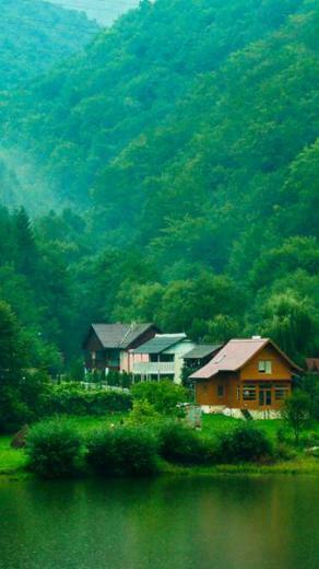 3d Nature And House iPhone Wallpaper HD