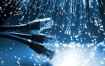 Wallpaper Light Network Cable Fiber Link Rj Optic