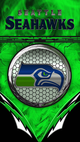 Seahawks Logo Cool Green Design iPhone Wallpaper
