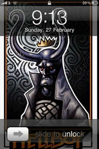 To Put His Hellboy Showcase As A iPhone Lock Screen Wallpaper Enjoy