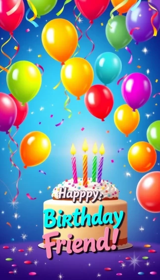 Happy BirtHDay Friend Wallpaper