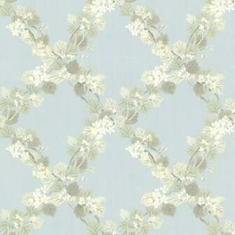Delphia Blue Jasmine Trellis Wallpaper Farmhouse By
