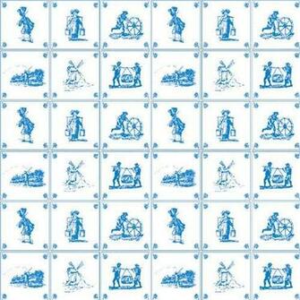 Wallpaper Blue Delft Tile Jpg