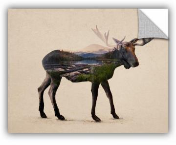Artwall Davies Babies The Alaskan Bull Moose Removable Wall Decal