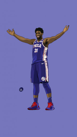 Joel Embiid Phila Ers Art Print By Elijah Nba Basketball