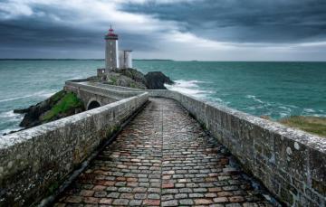 Wallpaper Sea Lighthouse France Brittany Finistere Image For