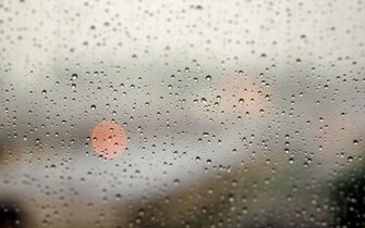 Glass Window Rain Storm Drops Lights Water Wallpaper