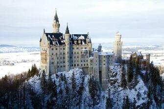 Castle Germany Winter Neuschwanstein Bavaria Wallpaper