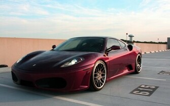 Maroon Ferrari F430 Wallpaper iPhone
