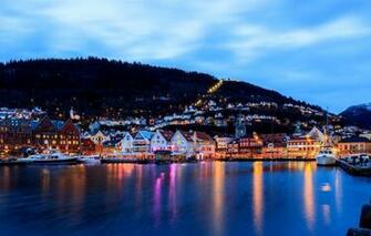 Wallpaper Sea The City Lights Building Home Boats