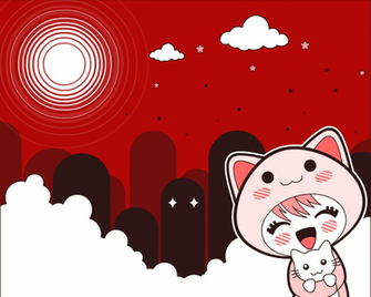 Cute Red Background