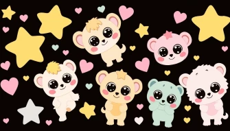 Kawaii Black Wallpaper