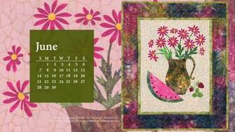 Quilt Calendar Computer Wallpaper June Books Beyond