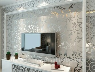 Wall Paper Design Home Decor 3d Wallpaper Silver Metallic