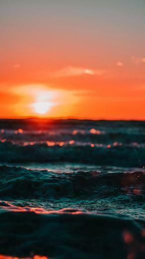 Panorama Alam Sunset Wallpaper Summer Ocean
