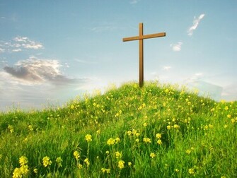 Wallpaper Of Cross On Hill Computer Desktop Image