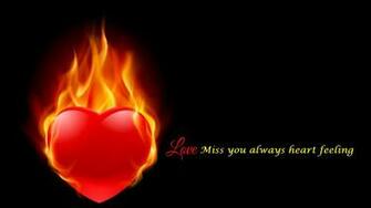 Miss You Heart Burning Love Wallpaper HD Rocks