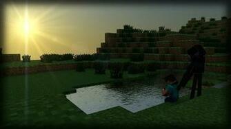 Sun Steve Minecraft Enderman Diamond Wallpaper