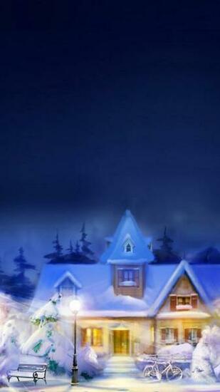 Christmas Eve Town Lg G3 Wallpaper