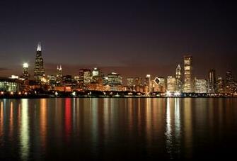 Chicago Skyline Night Wallpaper Best