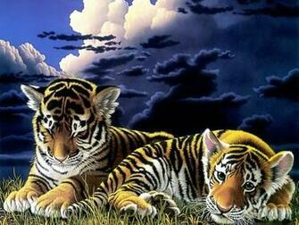 William Schimmel Baby Tiger Cubs Screensaver Screensavers