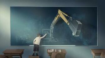 Boy Draws Excavator Wallpaper And Image Pictures