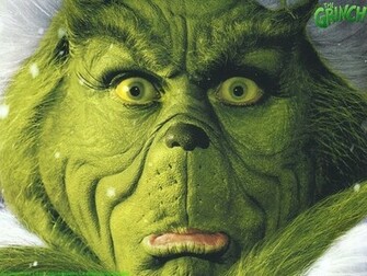 The Grinch Face Christmas Wallpaper Cartoon