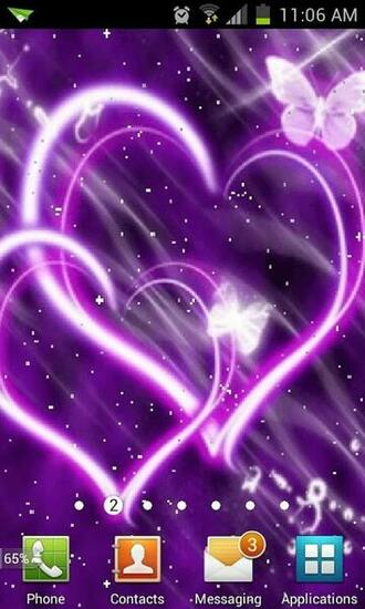Purple Heart Live Wallpaper Android