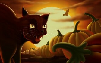 Cute Cat Halloween Wallpaper