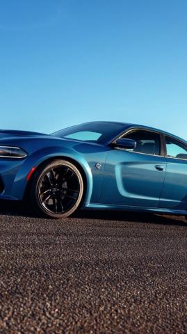 Blue Car Dodge Charger Srt Hellcat Wallpaper