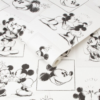 Mickey Minnie Sketch By Kids Home Wallpaper