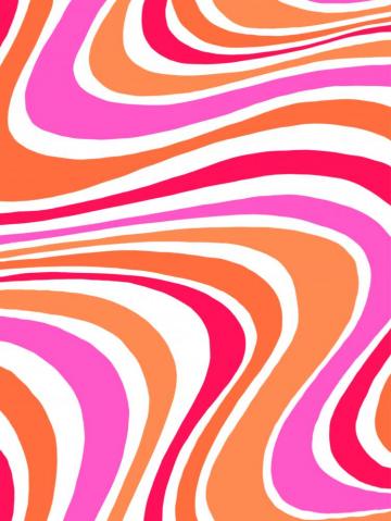 Groovy Waves By Notastranger Hippie Wallpaper Art