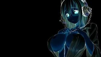 Super Sonico Anime Girls Cleavage Headphones Negative HD Wallpaper