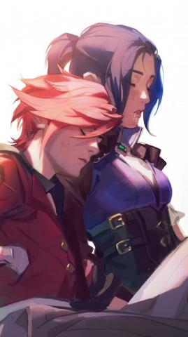 Vi Caitlyn Arcane Wallpaper iPhone Phone 4k 2700e